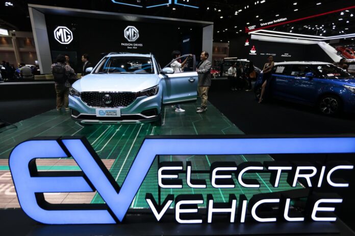 EVs showcased at Bangkok International Motor Show. SAIC Motor-CP targets to raise the number of EV charging outlets to 500 within this year